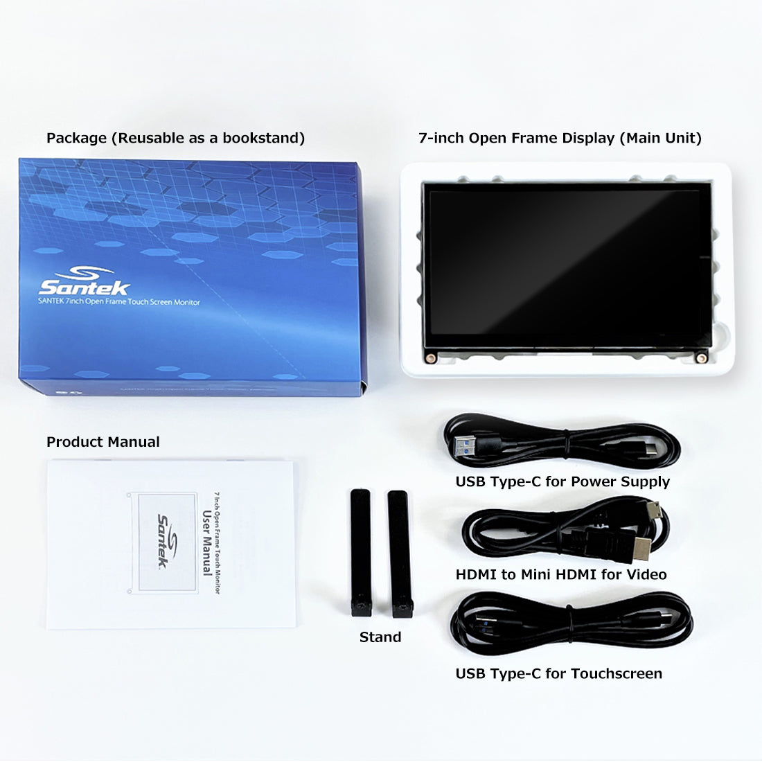 Open Frame Monitor | Industrial LCD Display SOF0700A1B