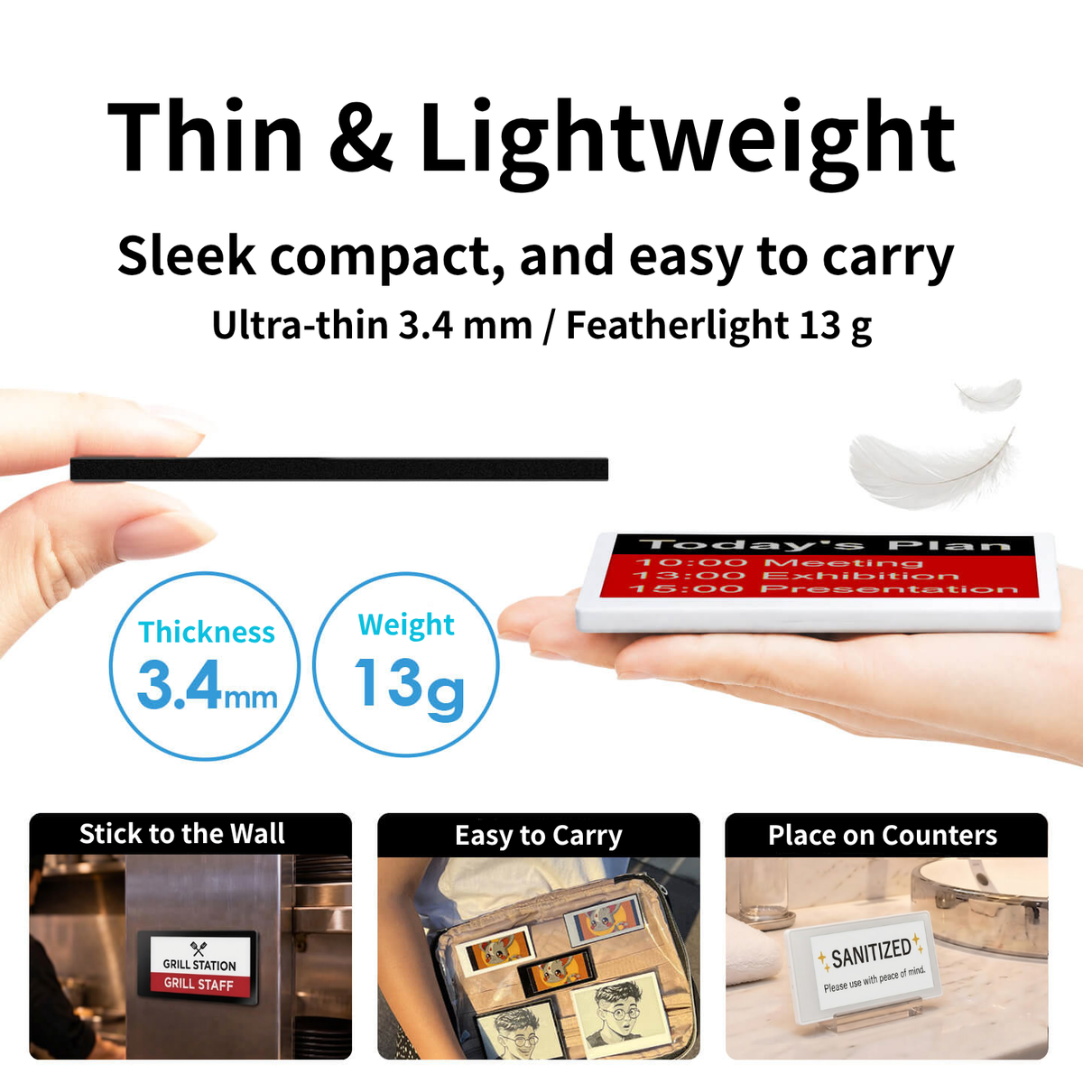 Santek EZ Sign NFC 4-Color E-Paper Display
