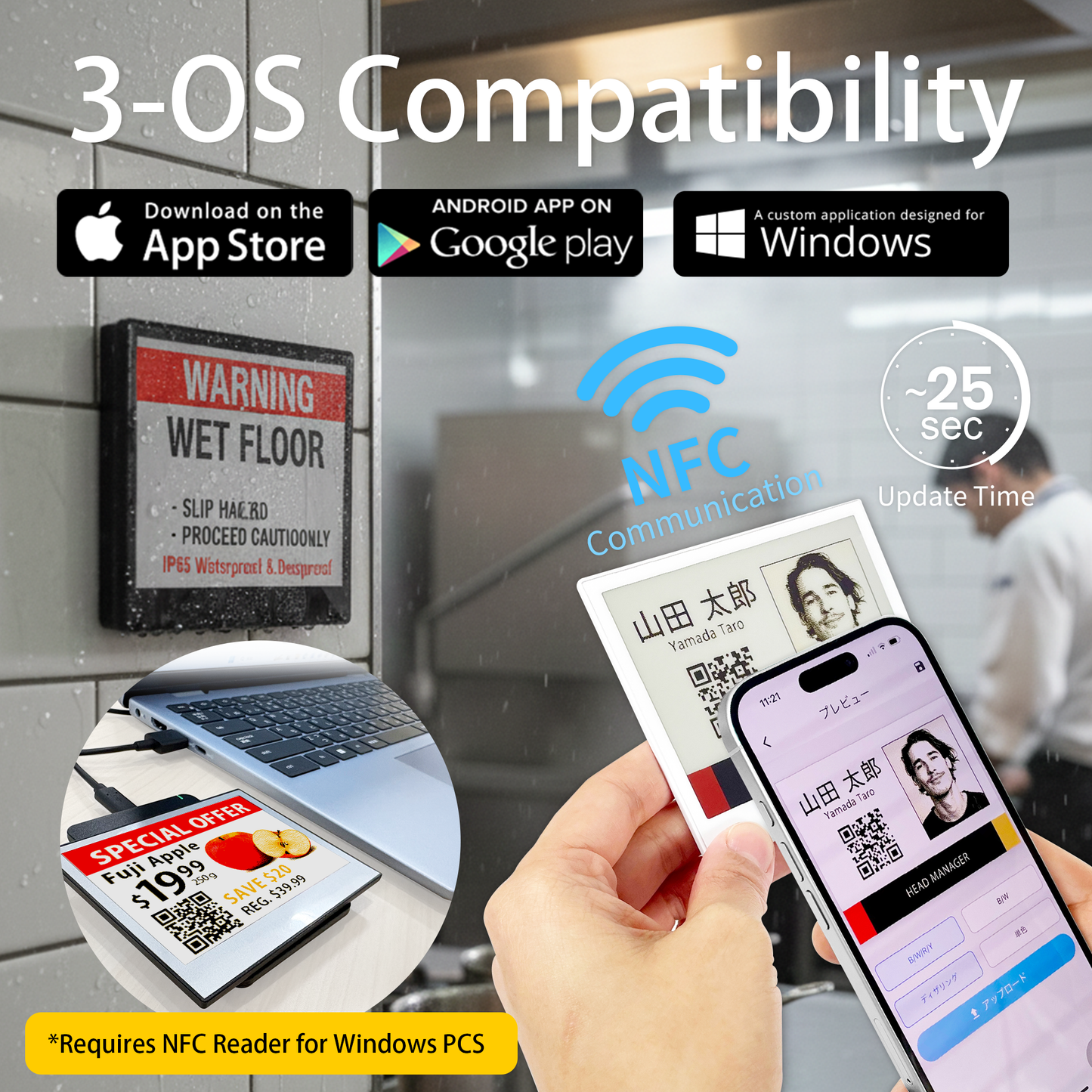 Santek EZ Sign NFC E-paper (4 color, 4.2" + 2.9" set)