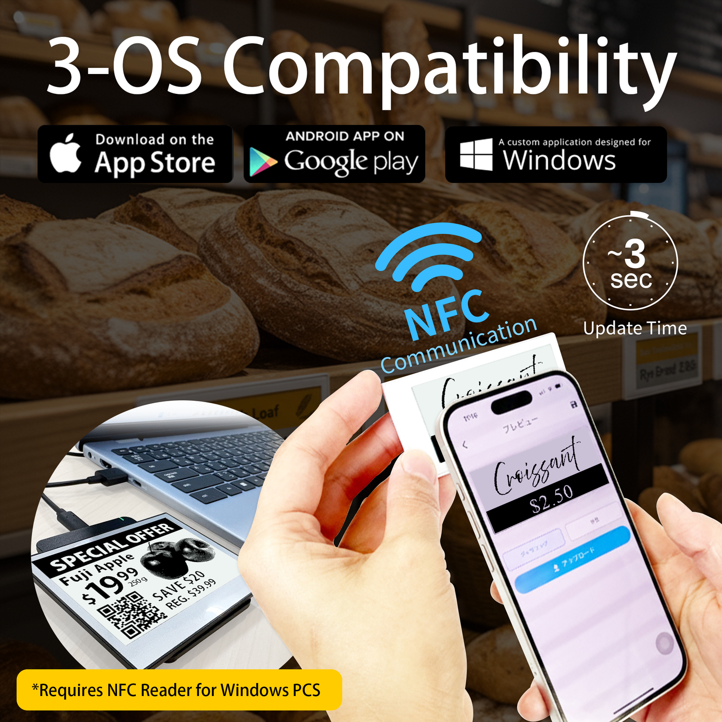 Santek EZ Sign NFC E-paper (2 color, 2.9 inch)