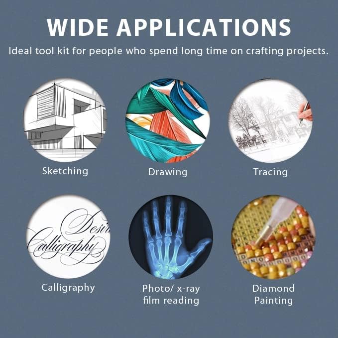 LED Light Tracer Board, Eye Friendly Light Box with USB-C Cable & 2 Magnets (A4/A3)