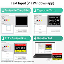 Load image into Gallery viewer, NEW!!! EZ Sign 4.2" E-Paper Digital Signage with Cable (White)