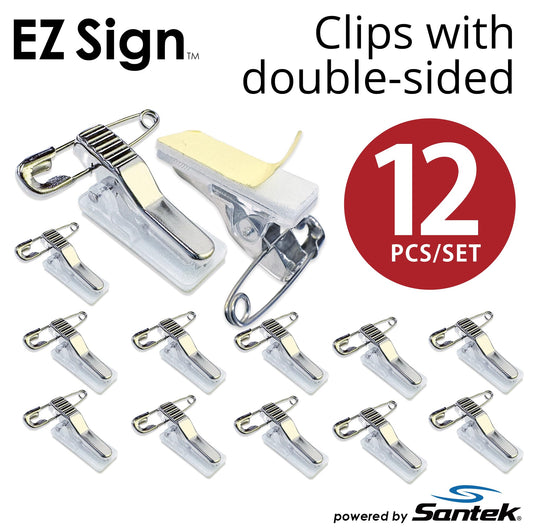 Santek EZ Sign NFC E-Paper Accessories, Clip 12pcs for Name Badge