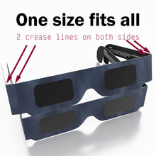 Load image into Gallery viewer, Solar Eclipse Glasses Paper Frame 5 pack (Blue/Gray)