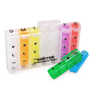 Portable Weekly Pill Organizer- Pop Up Style
