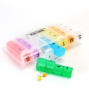 Portable Weekly Pill Organizer- Pop Up Style
