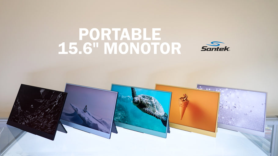 Santek 15.6" Portable Monitor - Two-Tone Color Frame