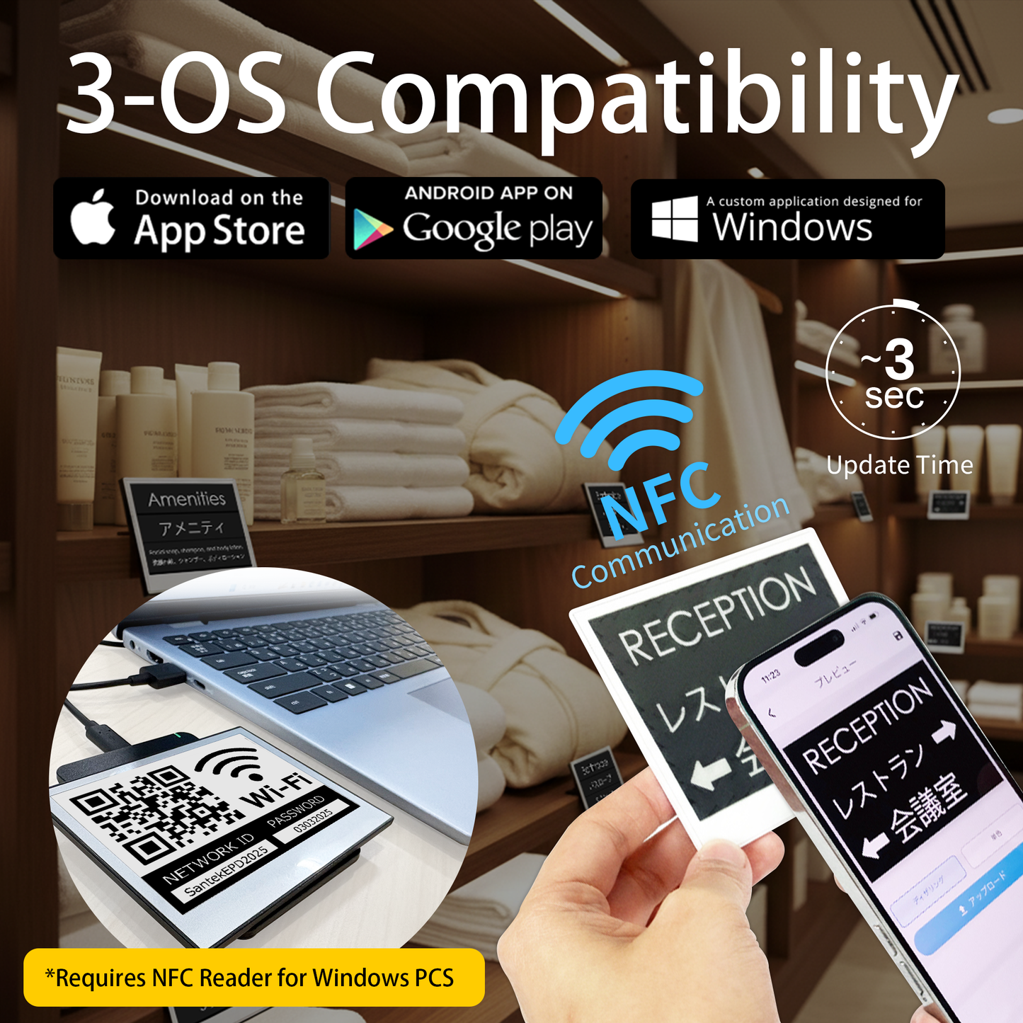 Santek EZ Sign NFC E-paper (2 color, 4.2" + 2.9" set)