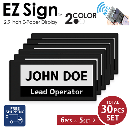 Santek EZ Sign® NFC E-Paper Display | 2-Color Display | 2.9" & 4.2" | IP65 Rated | No Battery Required
