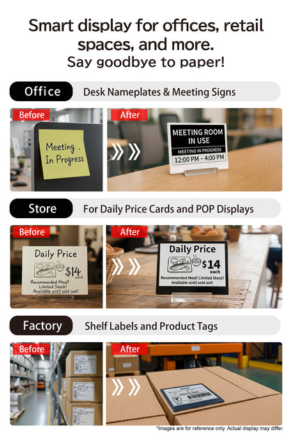 Santek EZ Sign® NFC E-Paper Display | 2-Color Display | 2.9" & 4.2" | IP65 Rated | No Battery Required