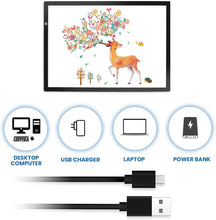 Load image into Gallery viewer, LED Light Tracer Board, Eye Friendly Light Box with USB-C Cable &amp; 2 Magnets (A4/A3)
