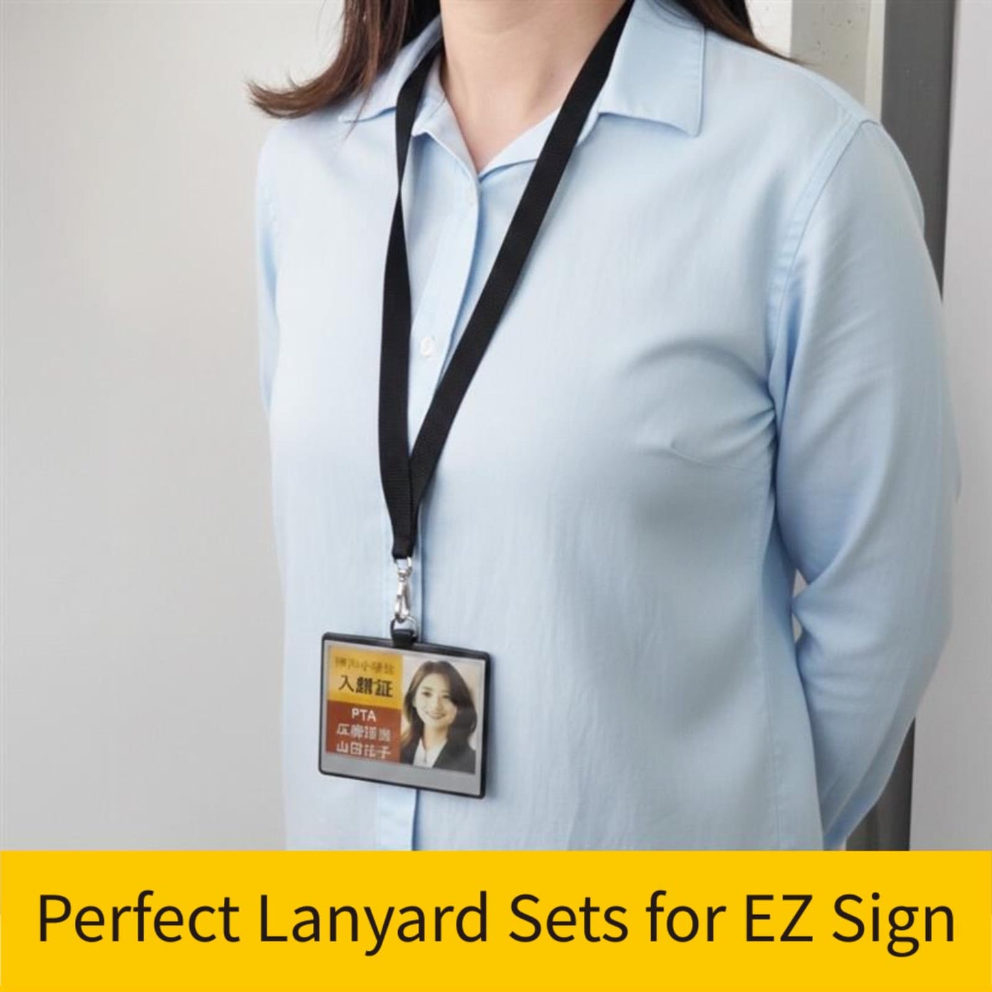 Santek EZ Sign NFC E-Paper Accessories, Name Tag Lanyard + Fixed Card x 6pcs set