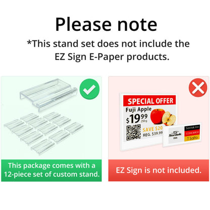 Santek EZ Sign NFC E-Paper Accessories, Acrylic Stand 12pcs set