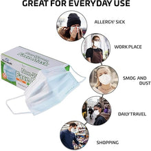 Load image into Gallery viewer, WHITE 3-Ply Non-Woven Disposable Mask

