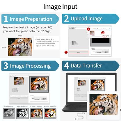 EZ Sign® USB 4.2" 4-Color E-Paper Display – Cable Type [SE0420B1]