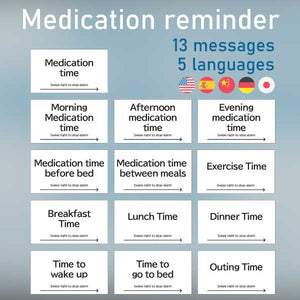NEW!!! Medication Alarm Clock – Touch Panel Digital Clock with Multi-Functions (White & Black, 7")