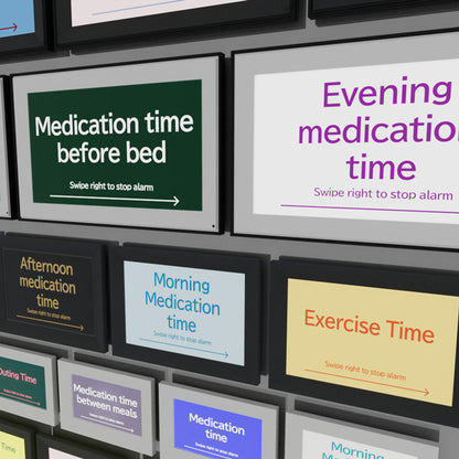 Photo Frame & Alarm Clock – Touch Panel Digital Clock with Multi-Functions (White & Black, 10.1")