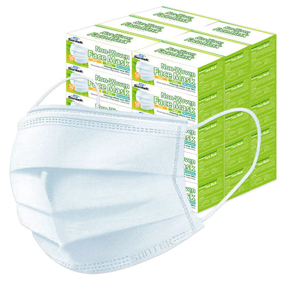 WHITE 3-Ply Non-Woven Disposable Mask
