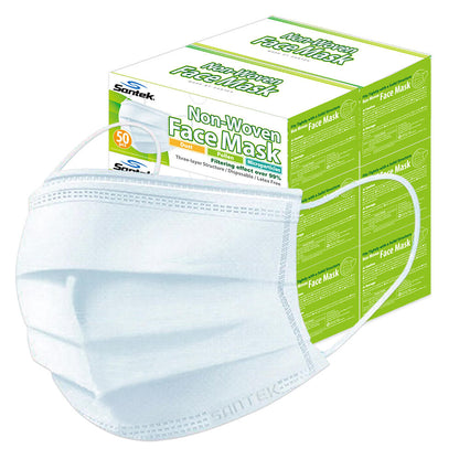 WHITE 3-Ply Non-Woven Disposable Mask