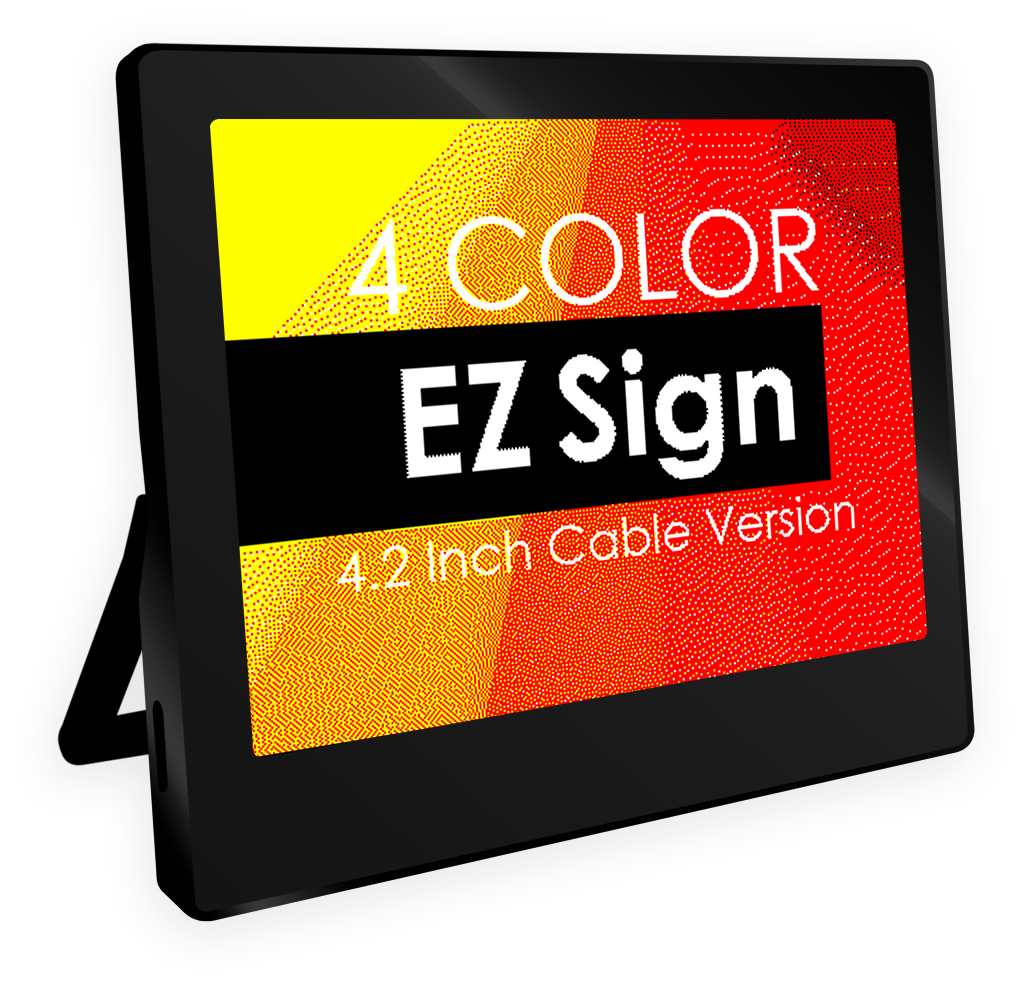 EZ Sign® USB 4.2" 4-Color E-Paper Display – Cable Type [SE0420B1]