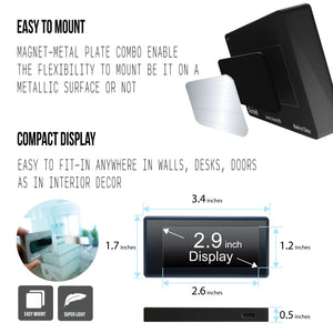 EZ Sign 2.9" E-Paper Digital Signage Black/White/Gray with CABLE