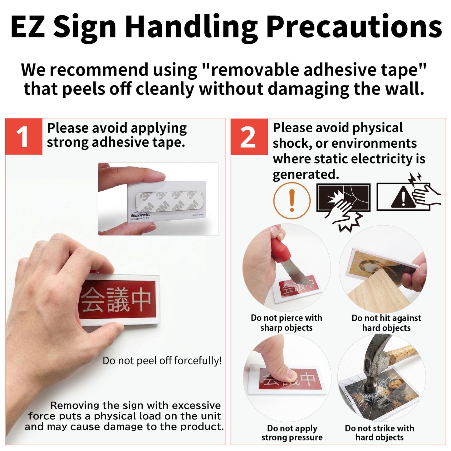 Santek EZ Sign® NFC E-Paper Display | 2-Color Display | 2.9" & 4.2" | IP65 Rated | No Battery Required