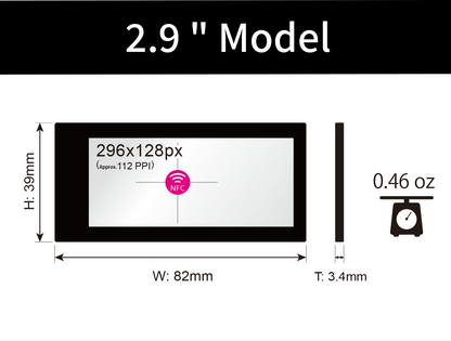 Santek EZ Sign® NFC E-Paper Display | 2-Color Display | 2.9" & 4.2" | IP65 Rated | No Battery Required