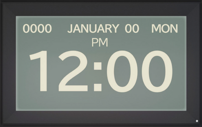 Photo Frame & Alarm Clock – Touch Panel Digital Clock with Multi-Functions (White & Black, 10.1")