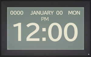 Medication Alarm Clock – Touch Panel Digital Clock with Multi-Functions (White & Black, 10.1")