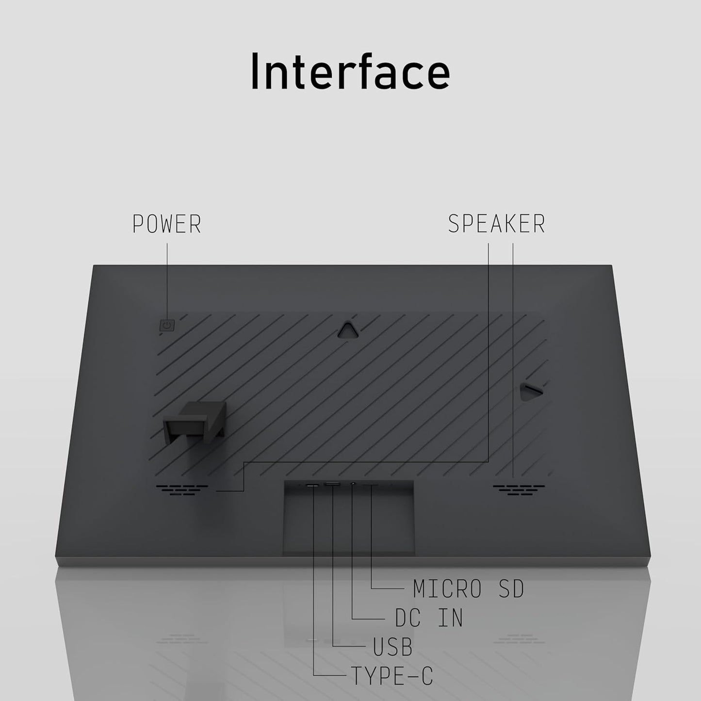 Photo Frame & Alarm Clock – Touch Panel Digital Clock with Multi-Functions (White & Black, 10.1")