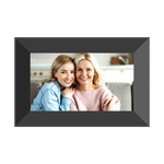 Photo Frame & Alarm Clock – Touch Panel Digital Clock with Multi-Functions (White & Black, 7")