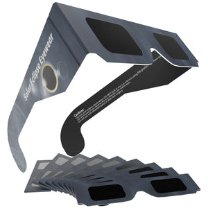 Solar Eclipse Glasses Paper Frame 10 Pack (Blue/Gray)