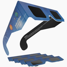 Load image into Gallery viewer, Solar Eclipse Glasses Paper Frame 5 pack (Blue/Gray)
