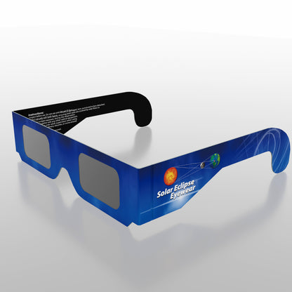 Solar Eclipse Glasses Paper Frame 10 Pack (Blue/Gray)