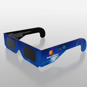Solar Eclipse Glasses Paper Frame 5 pack (Blue/Gray)