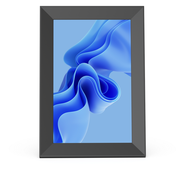 Photo Frame & Alarm Clock – Touch Panel Digital Clock with Multi-Functions (White & Black, 10.1")