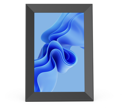 Photo Frame & Alarm Clock – Touch Panel Digital Clock with Multi-Functions (White & Black, 10.1")