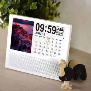 Digital Medicine Clock and Photo Frame Medication Reminders with 8 Alarm Options Calendar 7inch 1024x600 IPS Clear Display Large Letters