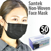 Load image into Gallery viewer, NEW BLACK 3-Ply Non-Woven Disposable Mask 50pcs
