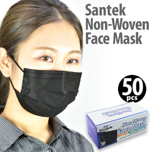 BLACK 3-Ply Non-Woven Disposable Mask
