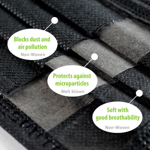 NEW BLACK 3-Ply Non-Woven Disposable Mask 50pcs