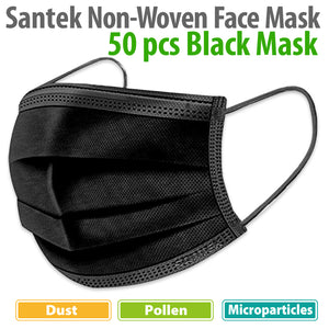 NEW BLACK 3-Ply Non-Woven Disposable Mask 100pcs