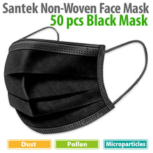 Load image into Gallery viewer, NEW BLACK 3-Ply Non-Woven Disposable Mask 50pcs
